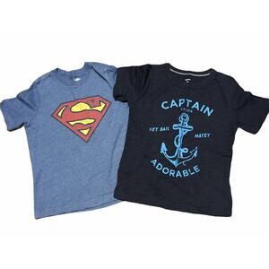 Old Navy Superman Carter’s Captain Adorable Blue Shirts size 5